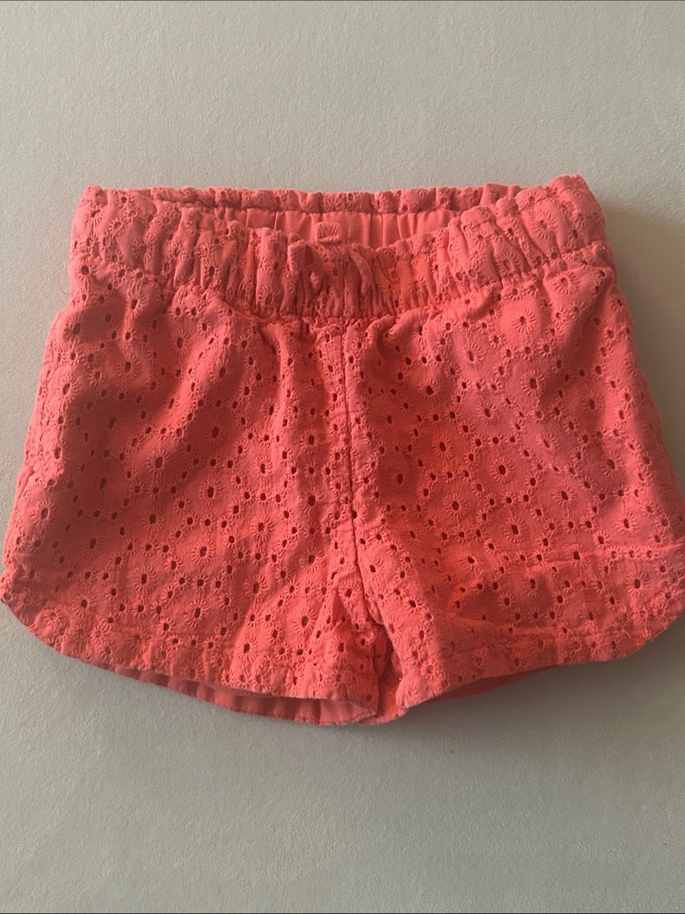 Cat & Jack Coral Eyelet Pull-On Shorts
